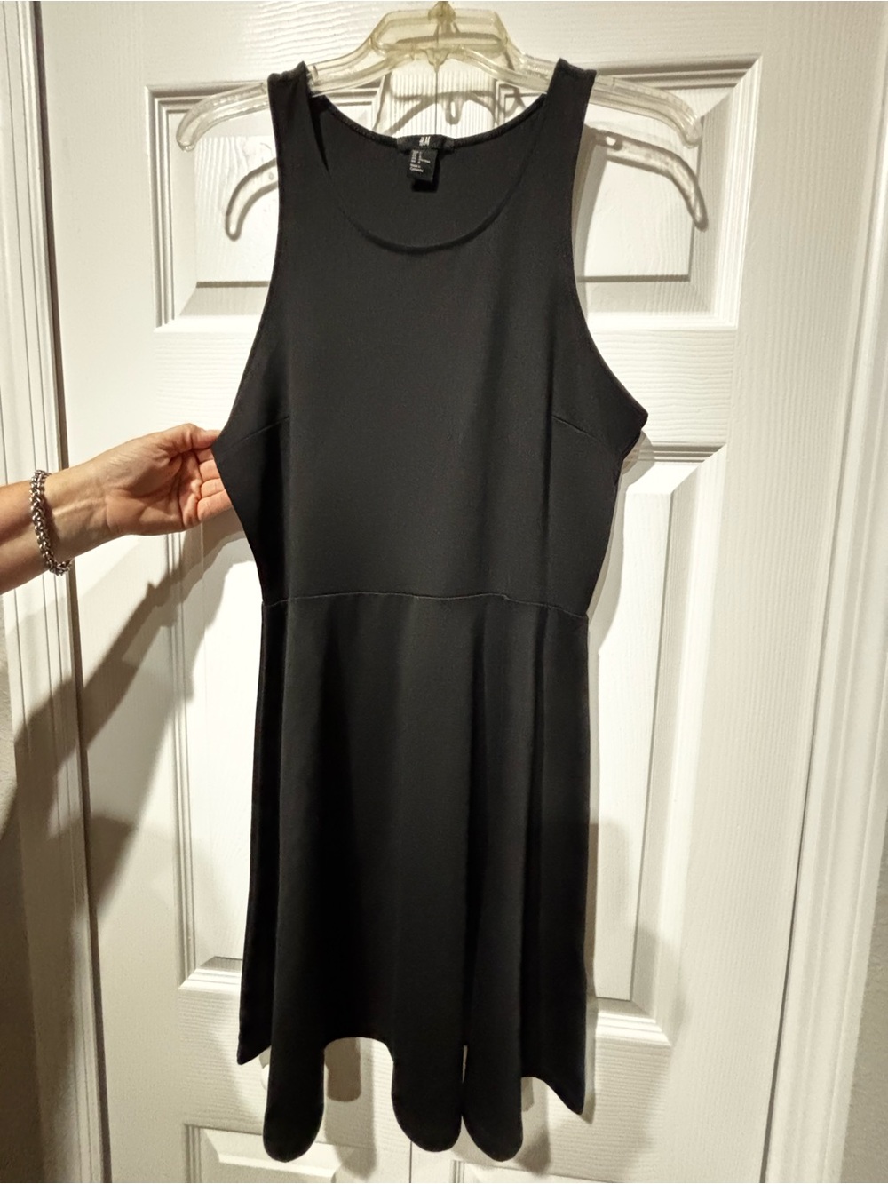 H&M Black Sleeveless A-Line Dress